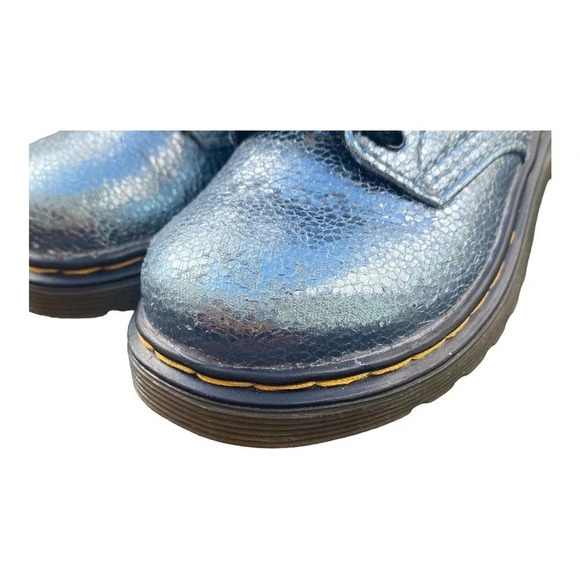 Dr. Martens Boots Girls Size 7 Euro 23, UK 6  Metallic Glitter Lace Up Side Zip - Picture 11 of 12